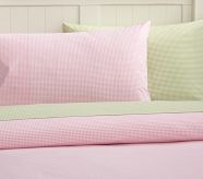 Gingham Duvet Cover, Twin, Pink