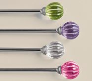 Ornament Small Nickel-Finished Rod, Lavender