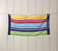 Blue Stripe Mini Beach Towel