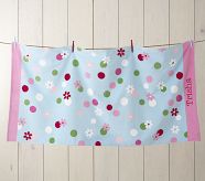 Polka Dot Flower Beach Towel