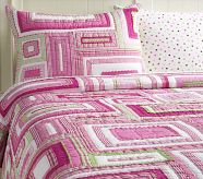 Katie Patchwork Quilt, Twin, Pink