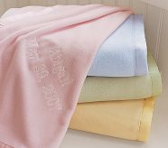 Microfleece Silk Trim Blanket, Pink