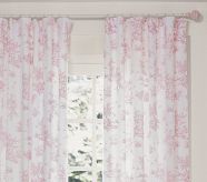 Isabelle Toile Panel, 63", Pink