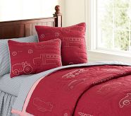 Wheels Go Round Quilted Bedding