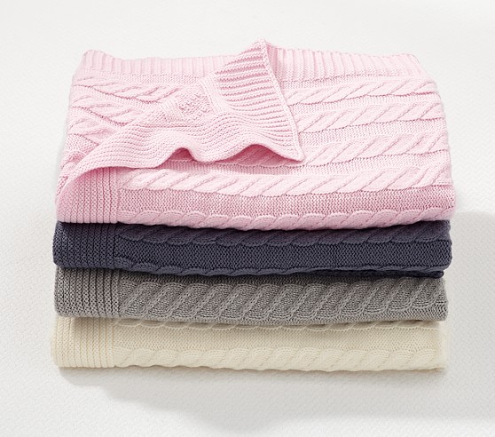 Cable Knit Baby Blanket | Pottery Barn Kids