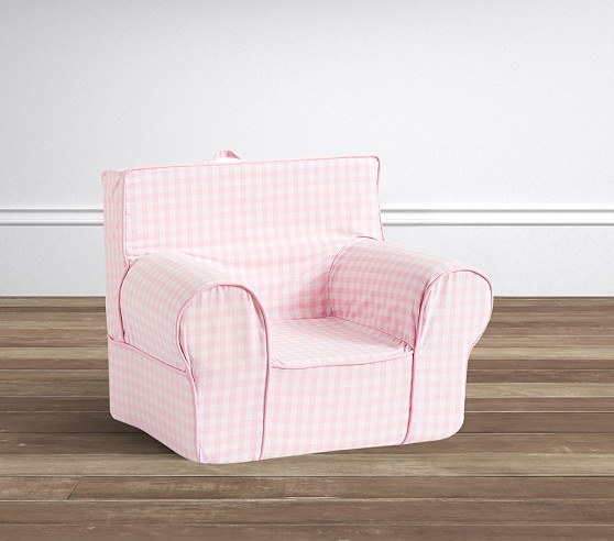 Pink Check Anywhere Chair® | Pottery Barn Kids