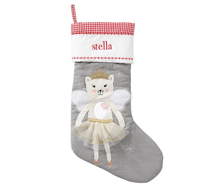 Angel Kitty Quilted Stocking