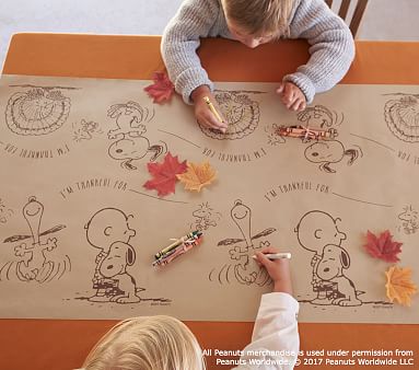 Peanuts® Thanksgiving Paper Runner | Pottery Barn Kids