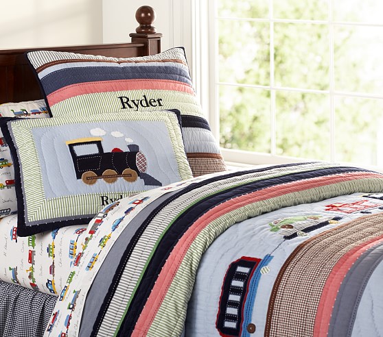Ryder Train Quilt | Pottery Barn Kids