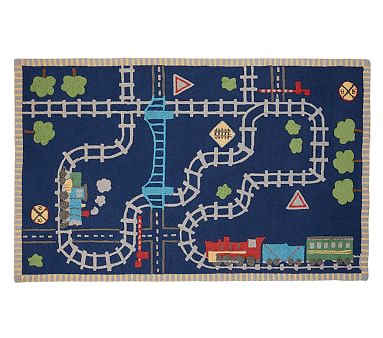 Train Tracks Play Rug | Pottery Barn Kids