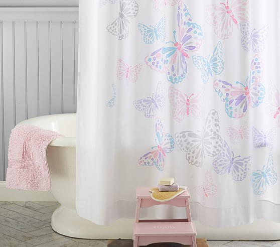 Butterfly Shower Curtain | Pottery Barn Kids