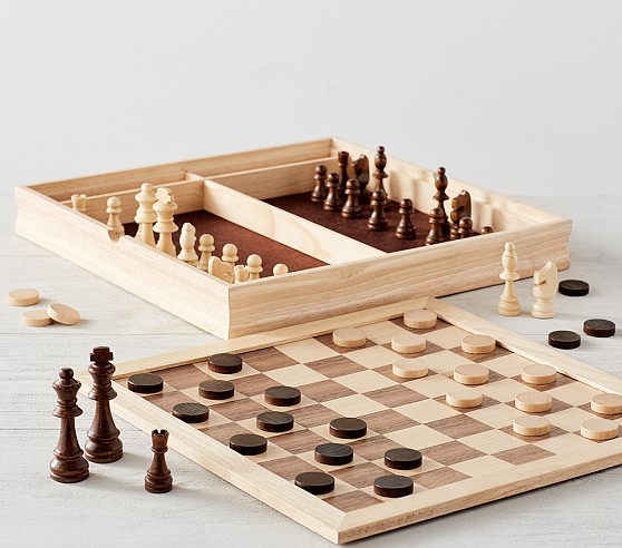 Chess & Checkers Family Game Set | Pottery Barn Kids