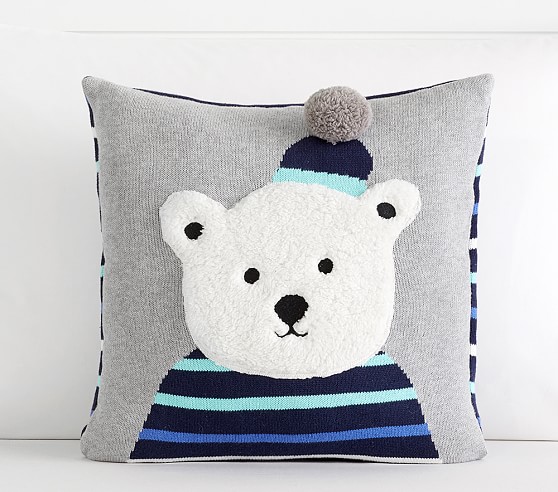 winter bear decorative pillow