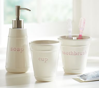 Pink Bath Accessory Set | Pottery Barn Kids