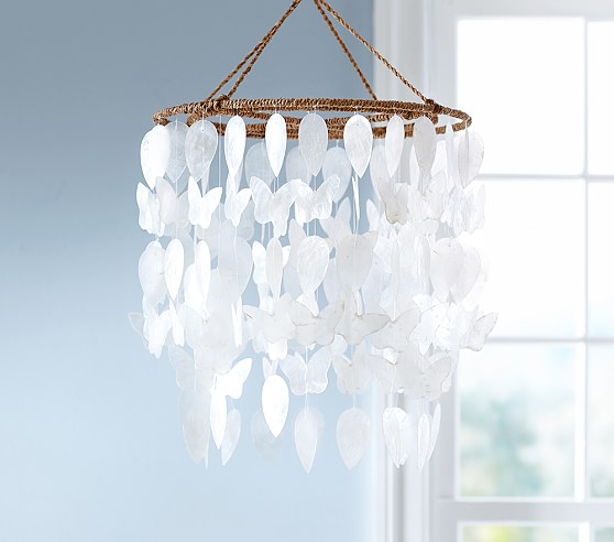 White Capiz Butterfly Mobile | Pottery Barn Kids