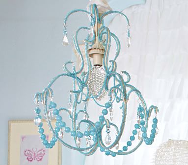 Blue Beaded Chandelier | Pottery Barn Kids