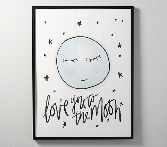 a sweet moon wall art by minted03