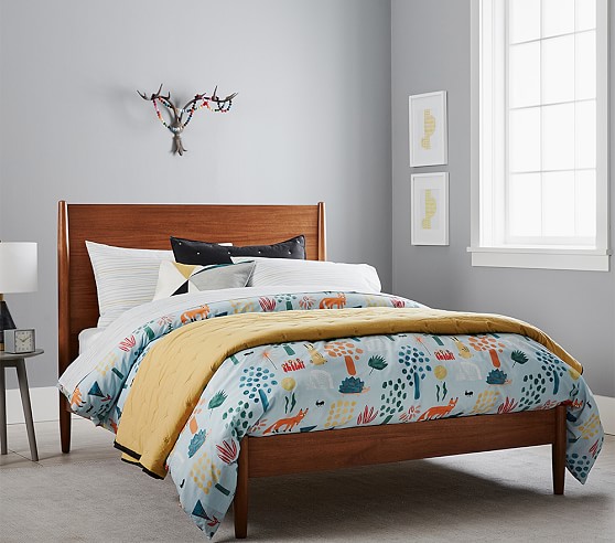 west elm x pbk Mid-Century Bed | Pottery Barn Kids