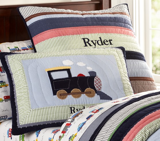 Ryder Train Quilt | Pottery Barn Kids