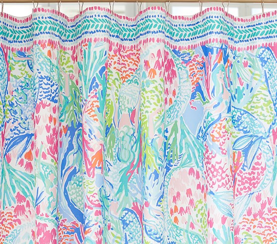Lilly Pulitzer Mermaid Cove Fabric, Lilly Pulitzer Shower Curtain
