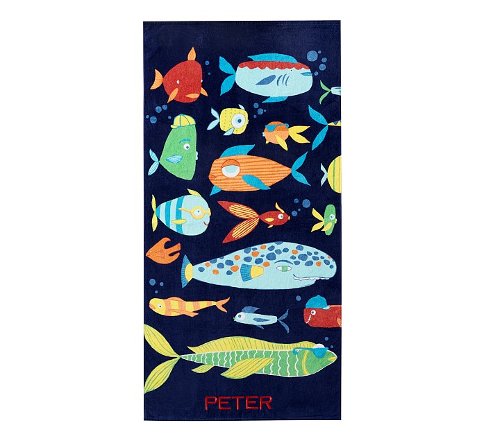 Funny Fish Beach Towel 