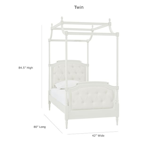 Blythe Kids Tufted Canopy Bed Pottery Barn Kids