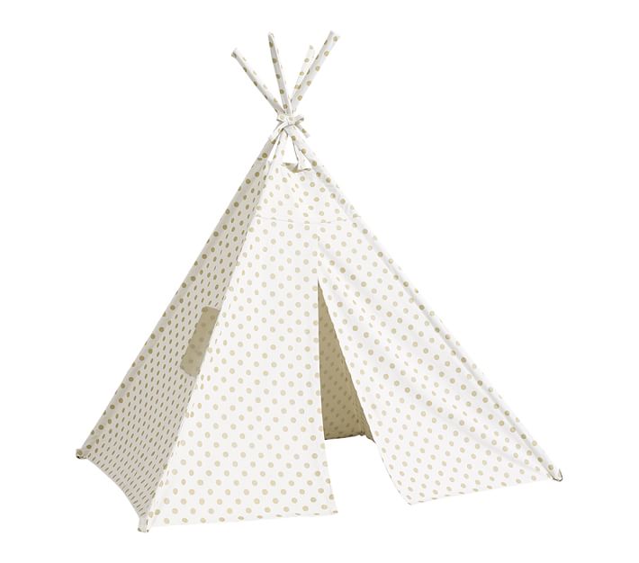 Gold Metallic Dot Teepee Play Tent Pottery Barn Kids