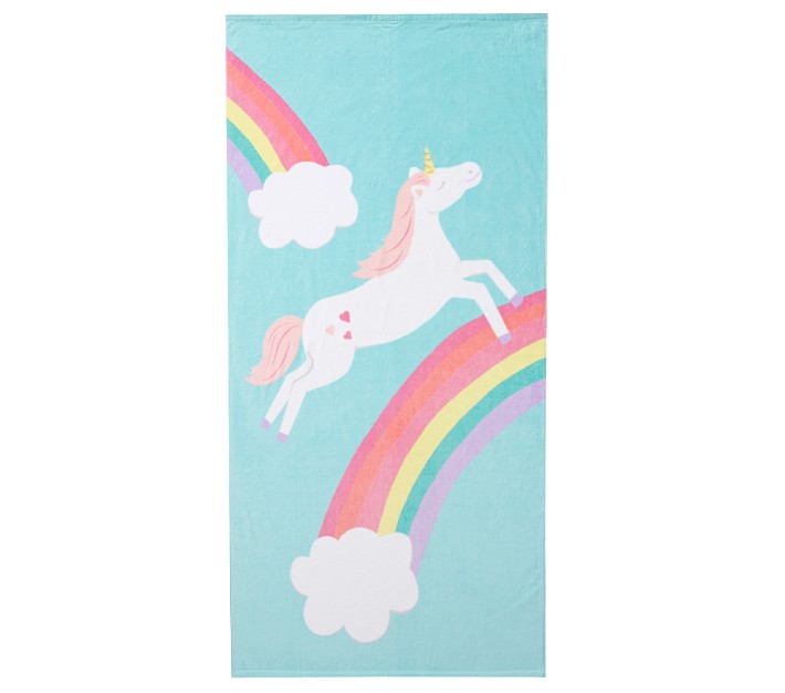 Unicorn Rainbow Kid Beach Towel