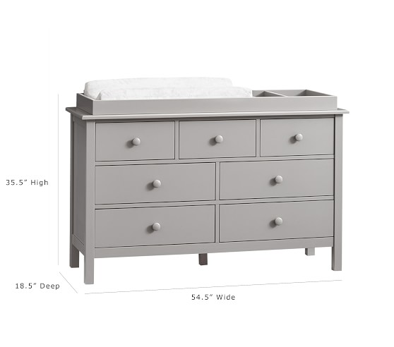 Kendall Extra Wide Nursery Changing Table Dresser Topper